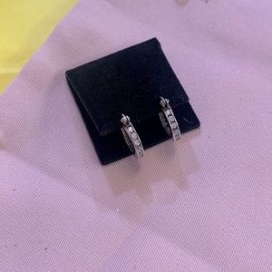 Silpada cubic zirconia hoops P1077